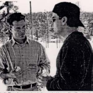Directing Charlie Sheen in Five Aces.