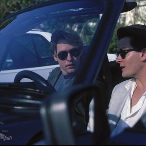 Still of Charlie Sheen and DB Sweeney in No Mans Land 1987