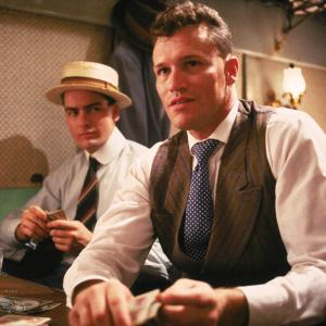 Still of Charlie Sheen and Michael Rooker in Eight Men Out 1988