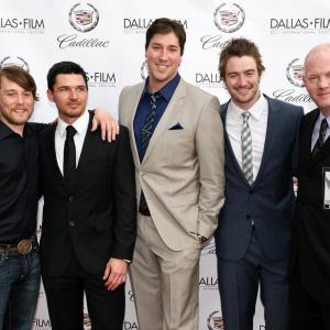 Lou Pucci Russell Cummings Robert Buckley and Glen Morshower at the DIFF premier of Legend of Hells Gate