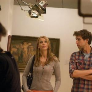Blake Berris  Caroline Amiguet on the set of Portrait of a girl directed by David G Stone