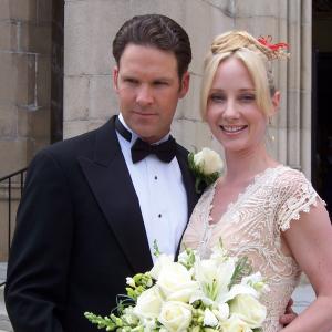 Hallmark TV Movie - Silver Bells. Travis Burrell and his on-screen wife, Anne Heche