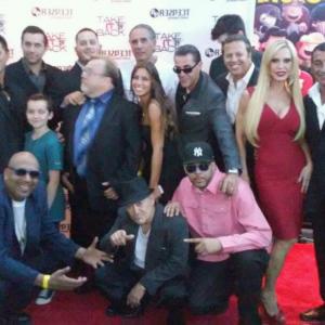 with the cast at the premiere for the TAKE IT BACK TV Series  Amber Lynn cast as Carla Cash Benjamin
