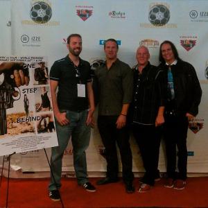 Mark Stephens Thomas Fisco Stu Chaiken and Vince Lauria at the 2015 Action on Film International Film Festival with the premiere of the film One Step Behind Vince Lauria composed the score