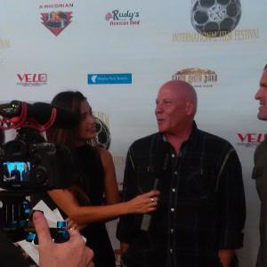 Stu Chaiken and Thomas Fisco being interviewed at Action on Film International Film Festival.