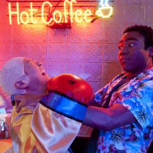Still of Ken Jeong and Donald Glover in Community 2009