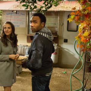Still of Alison Brie and Donald Glover in Community 2009