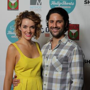 Michael Mattera and Ashlynn Yennie at HollyShorts Film Festival 2014