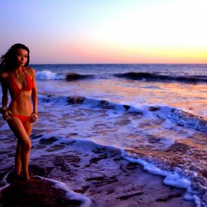 Sulinh Lafontaine for Morada Blue Swimwear Official sponsor for Sundance 2012