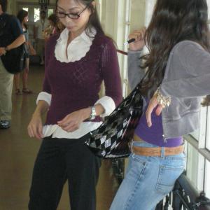 Behind the scenes of Three Veils Sulinh Lafontaine as the TEACHER w Sheetal Sheth