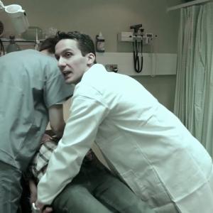 George Tounas as Doctor Two in short film The Expressionless produced by Ravensbourne University Wimbledon Studios 2014