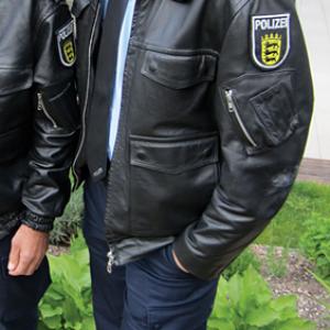 George Tounas as police officer on set of TV crime series Stuttgart Homicide 2011