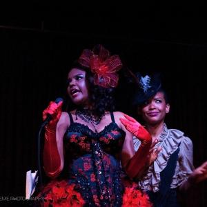 Photo of Jenny Rieu and dancer Karen Wong during   An Evening with the Lady In Red  Show at M Bar on May 6th 2011