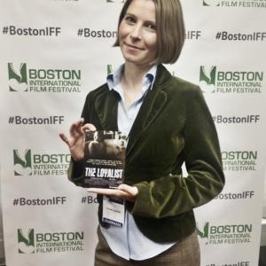 winning Best Story Line Award as cowriter of The Loyalist directed by Minji Kang  April 20 2015 at the Boston International Film Festival