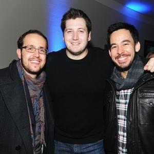 with The Raid Redemtion director Gareth Evans and composer Mike Shinoda at the Sundance Film Festival
