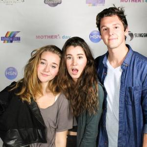 Jessi Case and her siblings at the wrap party for Mothers Day the movie