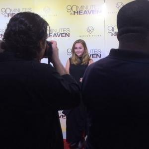 Jessi Case at the 90 Minutes In Heaven movie premiere in support of her brother Tyler Case who plays Mark
