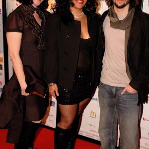 Pictured with Director Angela Gordon and Composer Milo Coello for How Do You Spell Love at Pan African Film Festival Cast and Crew Party Hi Point Studios February 21 2011