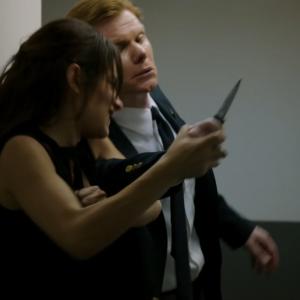 Sarah Shahi as Sameen Shaw and Bernard Bygott as Tate in Person of Interest CBS