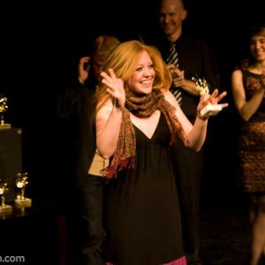 winning Best Supporting Actress at 2010 Nettie Awards at the Barrow Group Theater in NYC