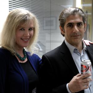 Irene Rubaum-Keller with Michael Imperioli on the set of 