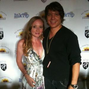 Kenny Luper and Julianna David on the red carpet for Feel Good Film Festival Eagles in the Chicken Coop Premiere