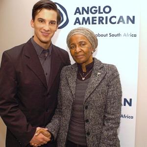 Former South African First Lady Zanele Mbeki and Traverse Le Goff at the South African Business Awards.