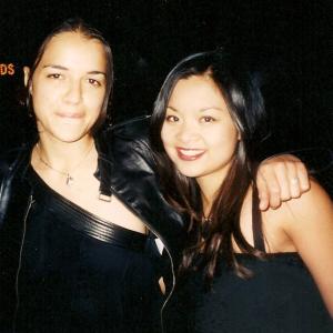 Maple Navarro and Michelle Rodriguez at the Identity Premiere