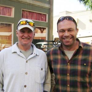 Director Michael Watkins and actor James Rekart on set of 'No Ordinary Family'