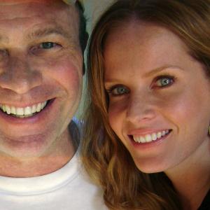 James Rekart and Rebecca Mader on set of 'No Ordinary Family'
