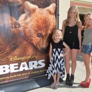 Natalie Alyn Lind Alyvia Alyn Lind and Emily Alyn attend Disneys Bears premier