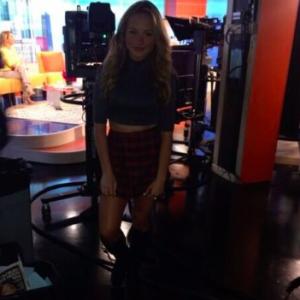 Still of Natalie Alyn Lind backstage at Good Morning Chicago