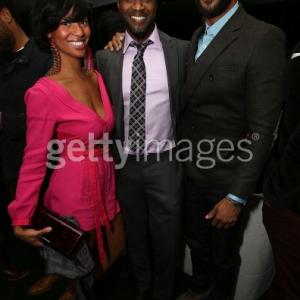 Actors Candace Smith Sammi Rotibi and Common attend the premiere of LUV after party held at the Pacific Design Center