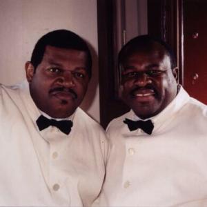 Canadian stuntman Christopher D Amos father of Michael A Amos pictured on set with Charles S Dutton