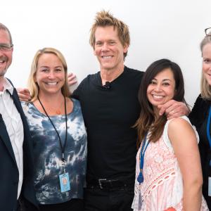 Kevin Bacon at the IMDbAmazon Fishbowl for Cop Car with Keith Simanton Emily Glassman Chako Suzuki and Kris Anderson