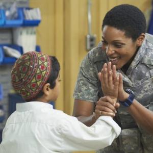Lisa Berry as Captain Pam Everwood in ABC and Global's Combat Hospital