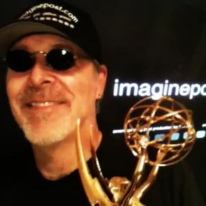 Chris Julian, Imagine Post, with Emmy Award.