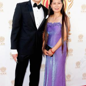 At 12th Huading Film Award Ceremony on June 1 2014 with Dominic Zhai who played Lees son in an Indie film
