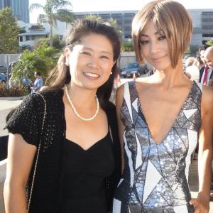 With Bai Ling at the premiere of 