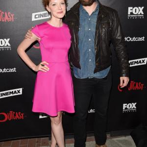 Patrick Fugit and Wrenn Schmidt at event of Outcast 2016