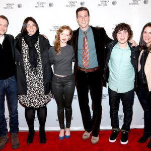 Christopher Denham, Jen Dubin, Wrenn Schmidt, Pablo Schreiber, Nick Saso and Cora Olson at the world premiere of Preservation at the Tribeca Film Festival