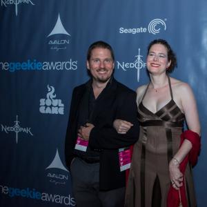 Tennyson E Stead and Leslie Schipa at the 2013 Geekie Awards