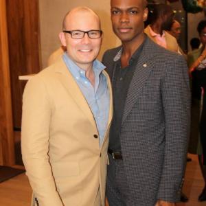 Actor and Artist Kourtney Eugene Brown with Thom Collins Director of Prez Art Museum Miami at the PAMM Fund for African American Art