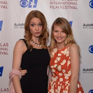 Cassie Shea with onscreen sister Lindsay Pulsifer At the premier for FLUTTER