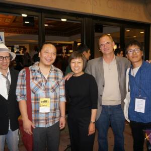 Joel Diamond, Tenzing Rigdol, Diana Takata, Don Thompson, and Tenzin Tsetan at NYC premiere of 'Bringing Tibet Home' @ AAIFF