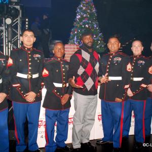 Ro Brooks and the US Marine Corps at the Manifest Your Destiny Toy Drive Fundraiser