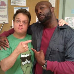 Ro and Ponce on set of Showtimes Shameless