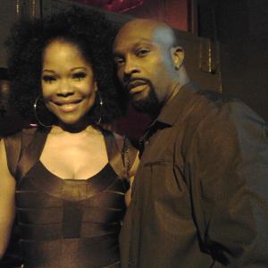 Ro Brooks and Angela Robinson at the Wrap Party for The Haves and the Have Nots