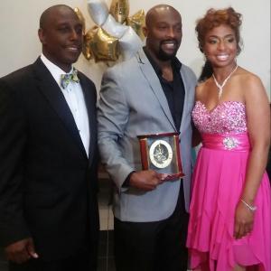 Ro Brooks accepting the 2015 Trailblazer Entertainer Award in Atlanta GA