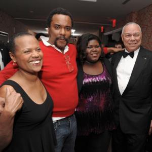 Lee Daniels, Colin Powell, Sapphire and Gabourey Sidibe at event of Precious (2009)
